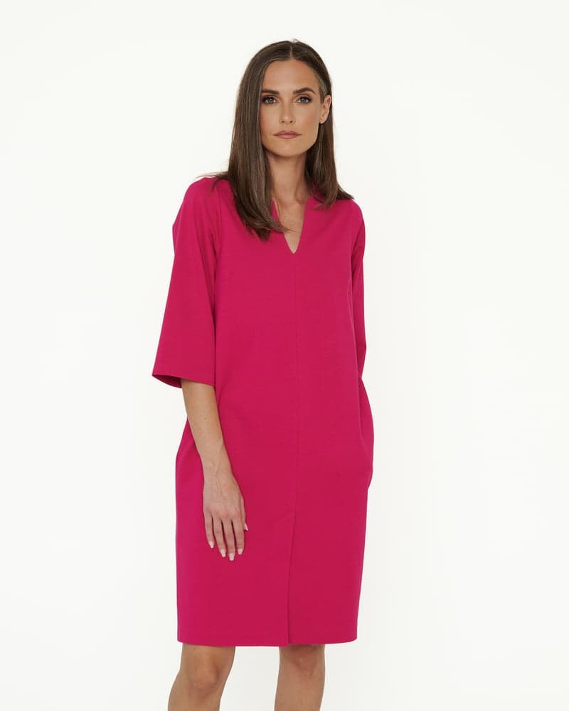 Office Vibes Dress in Fuchsia