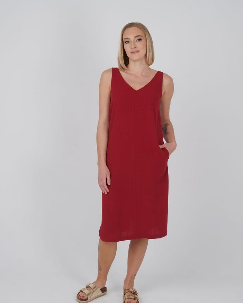 Careless Elegance Dress in Red