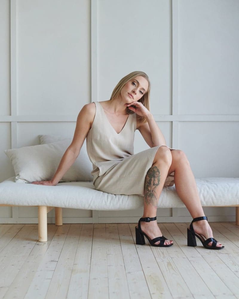 Careless Elegance Dress in Beige