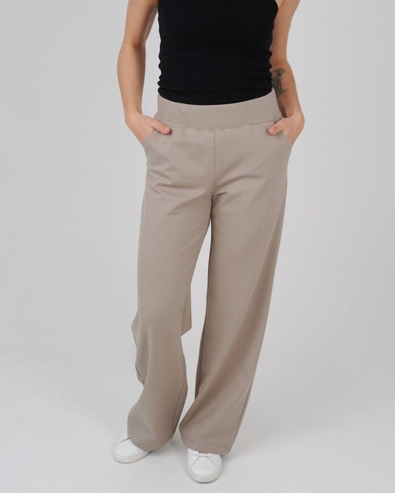 Helehallid püksid Sleeky Wide Chic