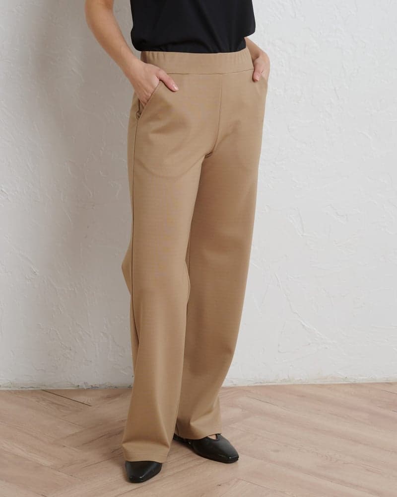 Kaamelikarva püksid Sleeky Wide Chic