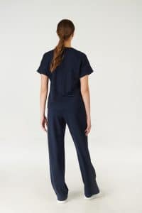 Set in Navy Blue - top and wide pants