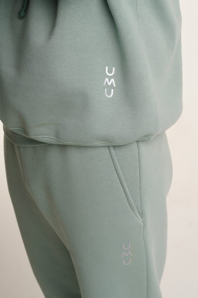 UMU super soft unisex mint hoodie and joggers