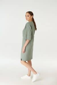Wide Fit Dress in Old Green