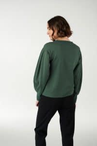 UMU Puff on Puff Sweater in Dark Green