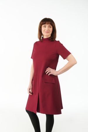 Tumepunane kleit So Sixties