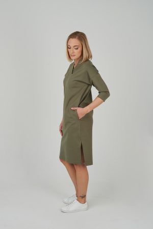 Khakiroheline kleit As Comfy As Gets