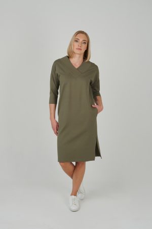 Khakiroheline kleit As Comfy As Gets