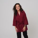 UMU Coolest Vibes Kimono in Dark Red