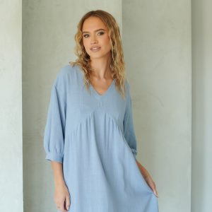 Slow Waves Dress in Light Blue