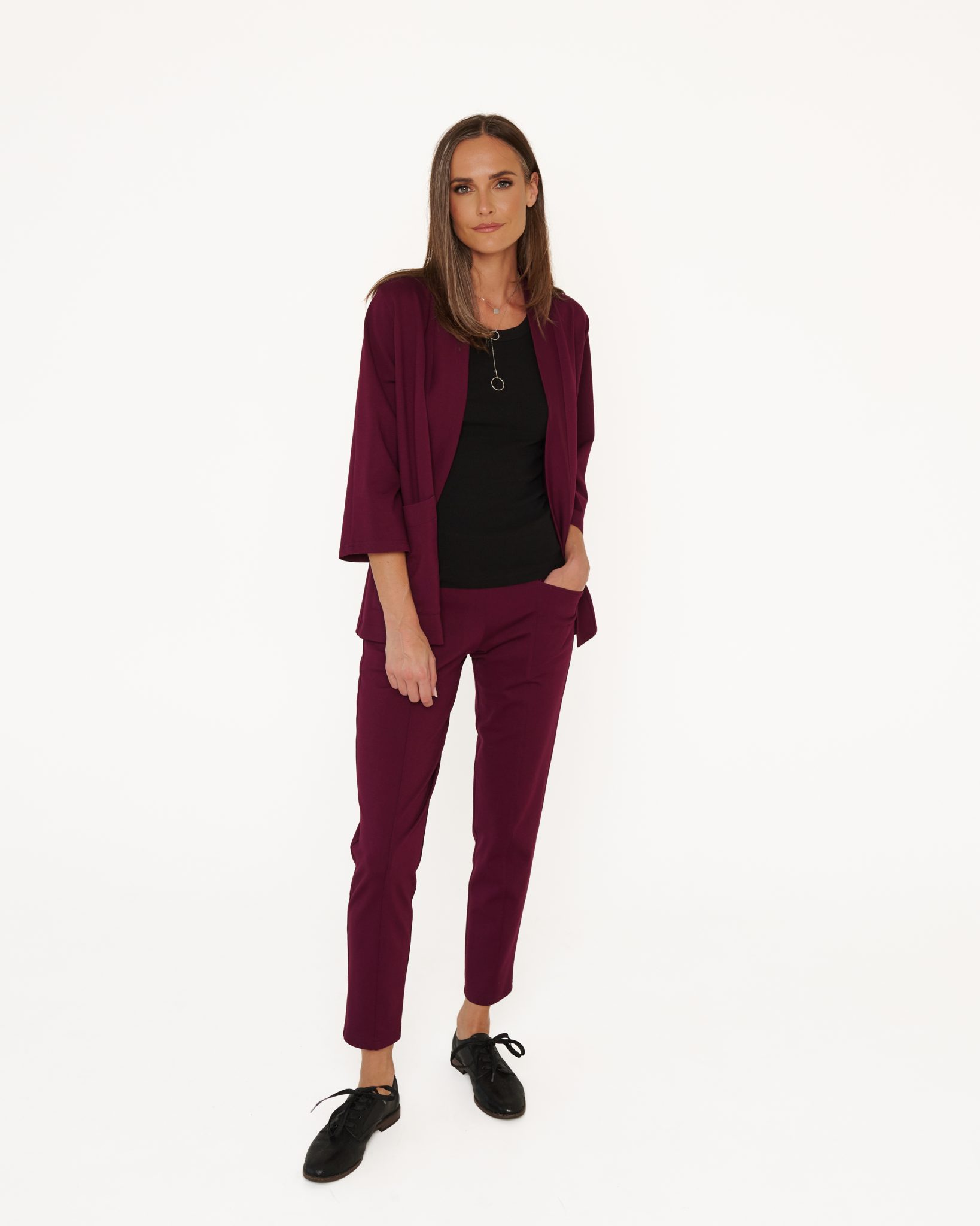 On the Go Jacket in Dark Purple