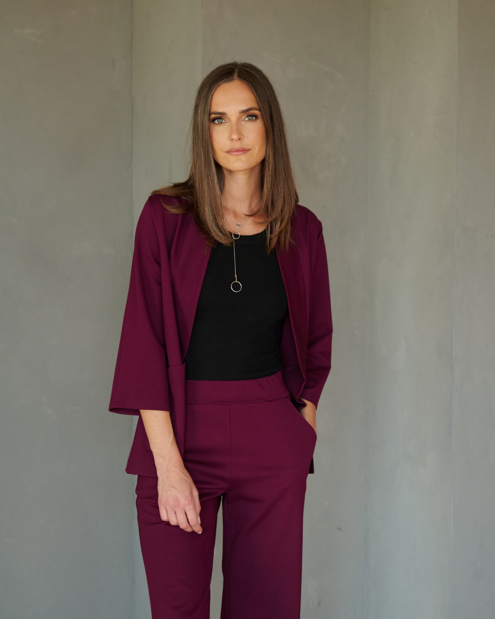 On the Go Jacket in Dark Purple