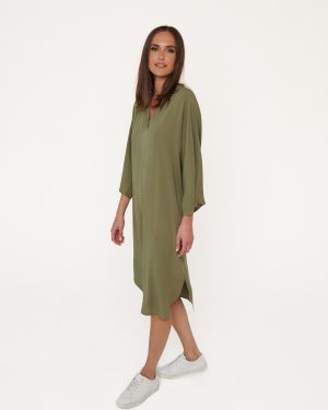 Khakiroheline kleit Beach Vibes