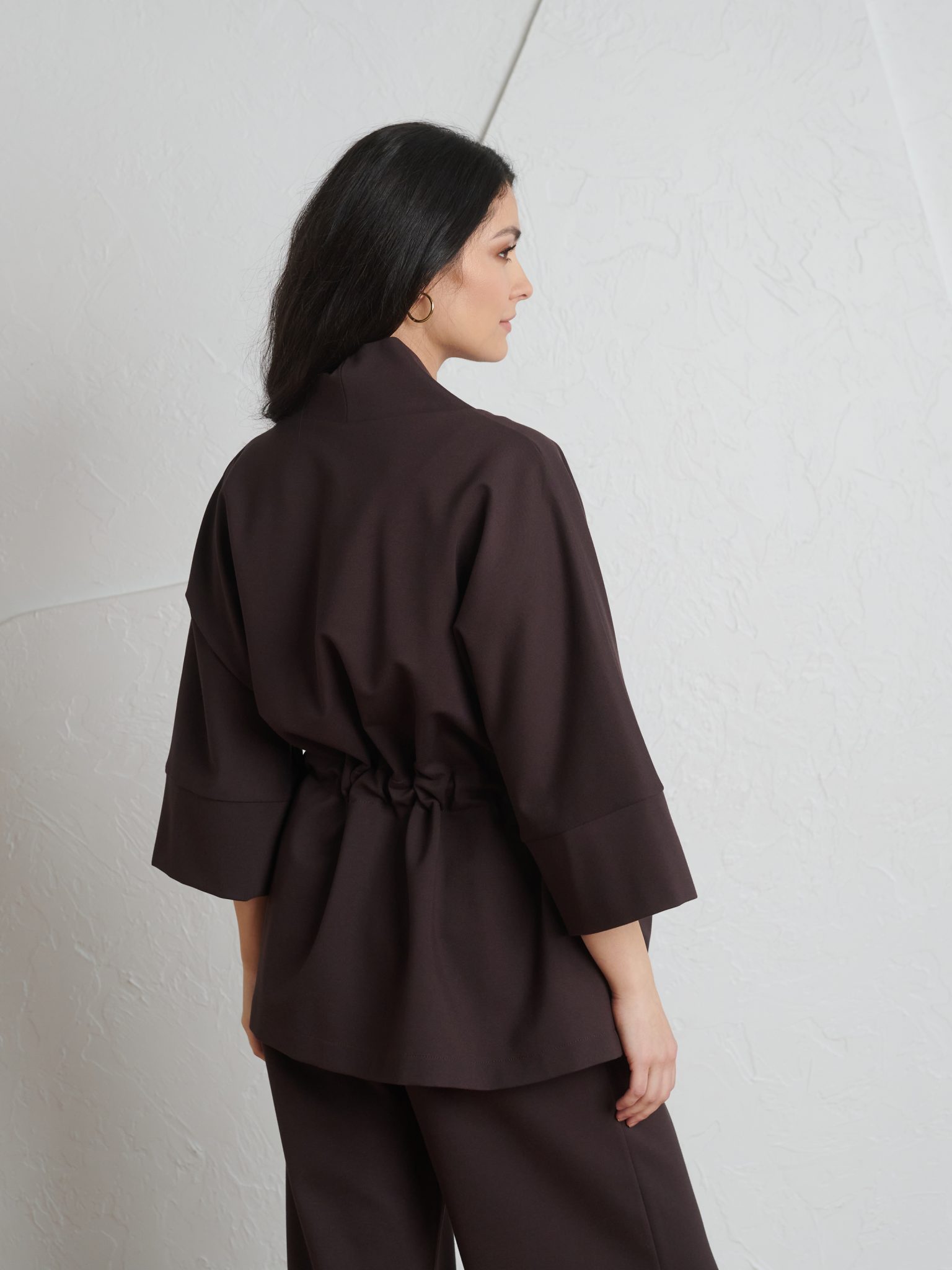 Coolest Vibes Kimono in Dark Brown - Image 4