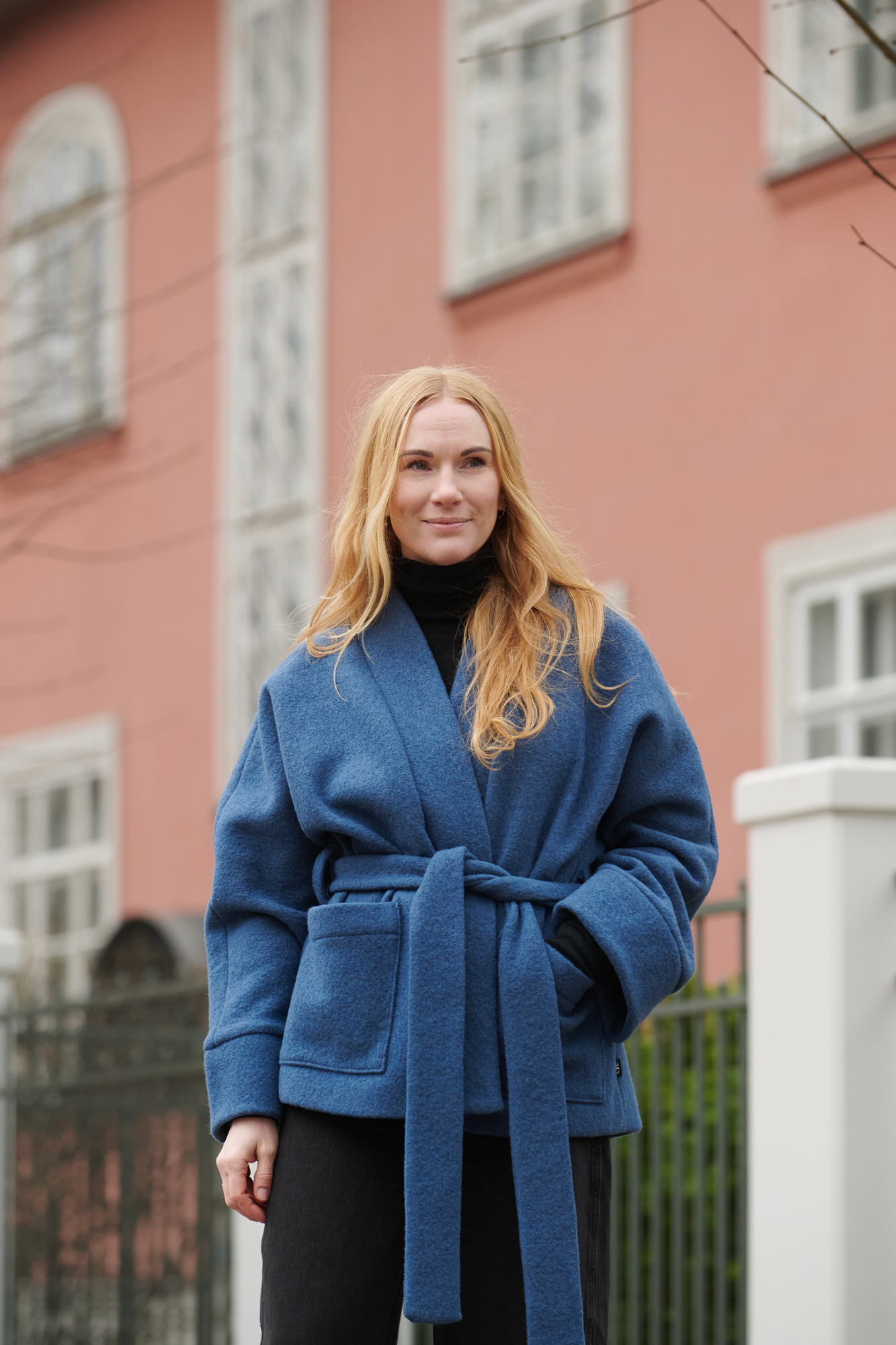 Sinine villabukleest jakk All Wrapped Up