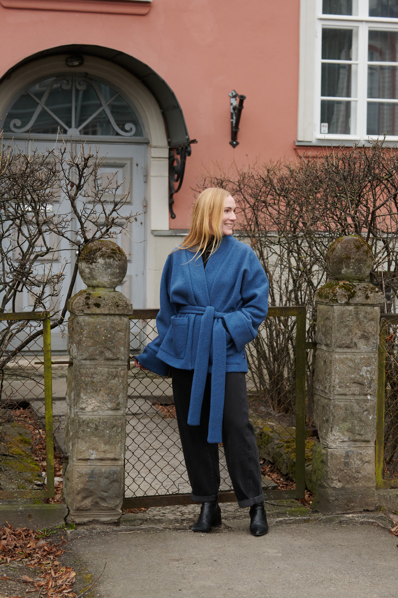 Sinine villabukleest jakk All Wrapped Up